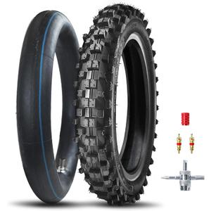Dirt Bike Rear 90/100-16 3.25/3.50-16 Tire and Inner Tube for 150cc KX100 KLX140 TTR125 CRF150 XR100 RM85L RM100 Baja DR125 Pit Bike Off Road Motocross Motorcycle Heavy Duty