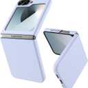 4 x for Samsung Galaxy Z Flip 6 Case, Slim Thin Shockproof Hard Protective Phone Case Cover (Purple)