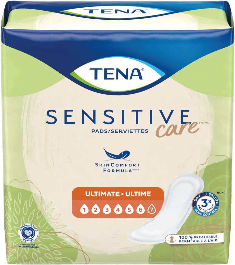 3 Pack (3x33) Tena Sensitive Ultimate Pads, 99 Count