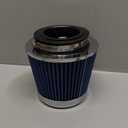 4-Inch Cold Air Intake Filter - Washable, High Performance, 3" or 3-1/2" or 4" Clamp-On Replacement Air Filter Blue