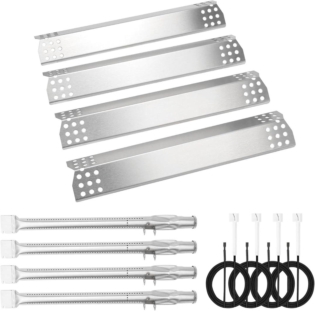 Grill Burner Heat Plate Kit - Replacement Part for Monument 24367,17842, 24633,41847NG, 77352, 77352MB, Igniter, 4 Packs