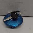 ACROPIX Motorcycle Gas Tank Cover Locking Fuel Tank Cap with Keys for Suzuki GZ250 - Pack of 3 Silver Tone