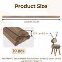 1/2x12 Inch Long Wooden Dowel Rods,Large Round Hardwood Dowels,Natural Walnut Wood Dowels for Crafts,Woodworking,Building Models and DIY Projects(10 Pcs/Pack)