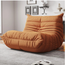 Bean Bag Chairs for Adults, Memory Foam Couch Single Sofa Chair, Soft Teddy Material Cozy Comfy Reading Nook Chairs, Floor Chair for Living Room Bedroom Office (Orange)