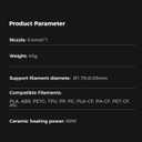 Creality Upgraded K1 Series Ceramic Heating Block KitQuick-swap Nozzle Kit, High Thermal Conductivity, 300C High Temperature Resistance, 3D Printer Accessories for K1/K1 Max/K1C(Old Version)