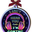 2 x Gamer Christmas Ornaments 2025 - I Cant Hear You Im Gaming, Gamer Gifts for Men, Women, Wooden Gaming Ornament Gifts for Gamers Son, Brother, Boyfriend, Friends, Lover Video Game Gift Ideas