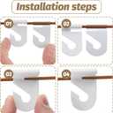 60 Pairs Drop Ceiling Hooks for Classrooms & Offices, Drop Ceilings Hook for Hanging Hook Grid Hangers Ceiling Hooks for Classroom Hangings Plants & Deco Grid Office Stores Wedding