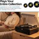 Philips Record Player, All-in-One Bluetooth Turntable with Built-in Speakers, 3-Speed Belt-Drive Vinyl Record Player, Audio-Technica Stylus, Wireless Streaming in & Out, RCA/AUX/Headphone, Auto-Stop