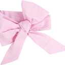 Newborn Swaddle Sash, Soft Cotton Bow Decorative Strap for Swaddles, Adorable Maternity Bow Sash, 70x5.5 Inch, Pink Stripes