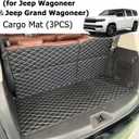 Cargo Liners Compatible with 2022-2026 Jeep Wagoneer/Jeep Grand Wagoneer (Not fit L) Trunk Mat and Rear Backrest Cargo Mat