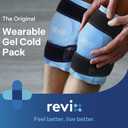 REVIX Ice Wraps for Knee Discomfort, Gel Ice Packs Reusable with Cold Compression, Knee Cold Pack for Meniscus Tear and Joints, Plush Cover and Hands-Free Application, A Set of Two