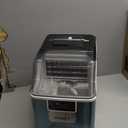 ecozy Ice Cube Maker Countertop, 45 lbs Per Day Ice Machine, 24 Cubes Ready in 13 Mins, Self-Cleaning Function, Perfect for Home Kitchen Bar Party Office, Stainless Steel