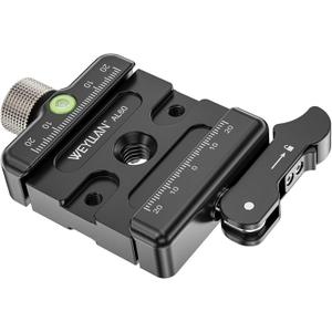 Arca Swiss Lever Lock Clamp for Magpul Mlok Bipod, Camera Quick Release Clamp Mlok Rail WEYLLAN AL60 All Metal Quick Release Plate Adapter for Tripod Ball Head, Knob Locking & Lever Locking