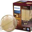 Philips 40W Equivalent Amber G63 Medium Dimmable LED Decorative Light Bulb - 1 Each