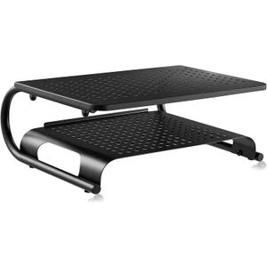 suptek Double-Deck Desk Monitor Stand Riser for Computer,Laptop,Printer, Notebook and All Flat Screen Display with Vented Metal Platform and 4 Inches Height Underneath Storage (MST002) suptek Double-Deck Desk Monitor Stand Riser for Computer,Laptop,Printer, Notebook and All Flat Screen Display with Vented Metal Platform and 4 Inches Height Underneath Storage (MST002)