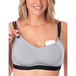 Momcozy Pumping Bra for Wearable Breast Pump, Nursing & Pumping Bra in One, Hands Free Pump Bra Suitable for M5, S12 Pro, etc, L