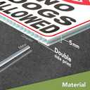 3 PC No Dogs Allowed Signs for Yard, 8x12 Double Sided Coroplast Keep Off Grass Sign, Curb Your Dog