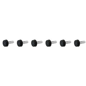 GTILE 10Pcs M6 Thread Adjustable Furniture Levelers, Antislip Leveling Feet Screw-in Anti-Slip Chair Leg Extender for Table,Bench,Cabinet, Chair, Furniture Legs, Noise Reduction (Black)