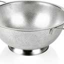 Colander Stainless Steel 3-Quart, Strainer for Kitchen Food, Dishwasher Safe