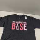Its All About That Base Cheer Funny Cheerleader Cheerleading T-Shirt (Black, M)