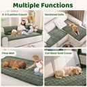 Royhom Couch Arm Covers, Fuzzy Arm Rest Covers for Sofa, Thick Chair Covers Armchair, Recliner Armrest Protectors for Pets, Dog Mat for Sofa Washable (Green, 20 x 24 Inch, 2 Pieces)