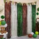 2 x Menstarsi Jungle Foil Fringe Curtains, Safari Party Backdrop, 2 Pack