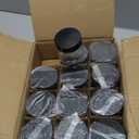 Vivaplex, 12, Clear, 15 ml (1/2 oz), Round Glass Jars, with Inner Liners and black Lids