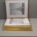 upsimples 16x20 Picture Frame Set of 5, Display Pictures 11x14 with Mat or 16 x 20 Without, Wall Gallery Poster Frames, Gold