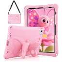for iPad 10th Generation Case Kids 10th Gen 2022 10.9 Cases with Butterfly Stand Shoulder Strap Cute Cartoon Kawaii for Girls Women Lightweight Design Case for iPad 10th, PinkAmazon's Choice