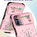 Buleens for Moto G Power 2025 Case - for Motorola Moto G Play 2025 Case Cute Designed with Ring Stand & Camera Cover Women Girl Aesthetic Kawaii Girly Flower Castle Phone Cover Compatible with Magsafe