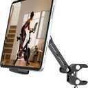 Aluminium Tablet Mount Clamp for Spin Bike, Stationary Bicycle, Treadmill, Stroller Indoor Bike, Peloton, Elliptical - Compatible with 4-13" Tablet, iPad Pro, Air, Mini, Galaxy Tab