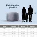EDUJIN Large Bean Bag Chair, Memory Foam Bean Bag Chairs for Adults with Filler Included, Ultra Soft Dutch Velvet Fabric, Bean Bag for Living Room - 6 Foot, Black
