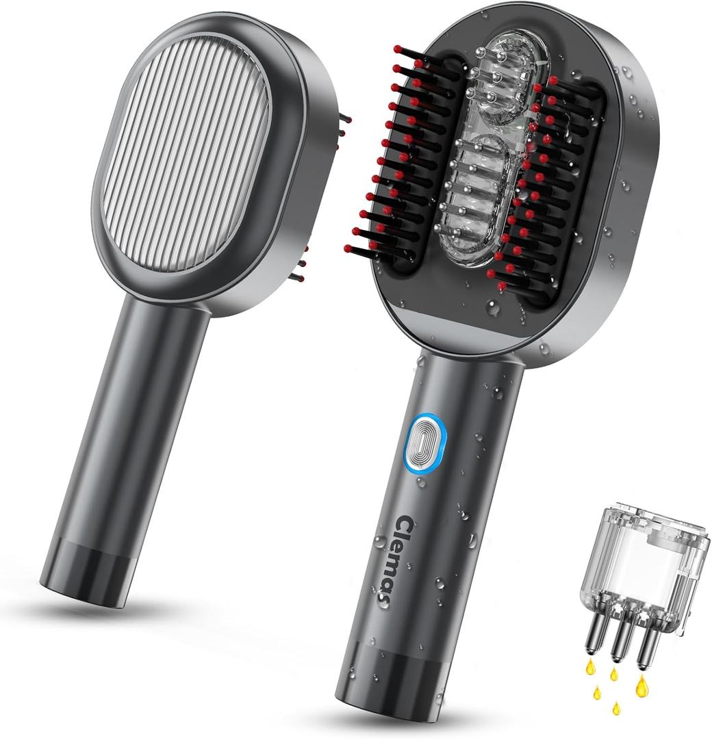 2-in-1 Electric Scalp Massager & Hair Oil Applicator  Upgraded Waterproof Hair Massage Brush w/ 3 Modes Built-in Oil Dispenser for Scalp Care Shower Use Home Travel Relaxation, Gifts for Women