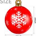 3 Pcs 24 Inch Giant Inflatable Christmas Balls,Large Outdoor Inflatable Christmas Balls for Yards, Lawns, Porches, Gardens, Front Doors or Windows Christmas Decorated