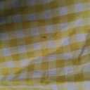 Womens Plaid A-line Dresses Shoulder Straps Ruffle Hem Casual Mini Dress with Side Pocket (Yellow, M)
