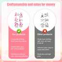 74 Pieces of Pink Ribbon Tattoos, Breast Problem Awareness Temporary Tattoos Breast Awareness Stickers Decorations Supplies for Women Foundation Events (Pattern A)