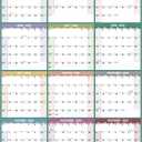 Yearly Wall Calendar 2026 - Large Yearly Calendar 2026 Vetical, Jan 2026 - Dec 2026, 33.7" x 45.1" (Open), 2026 Calendar, Large Wall Calendar 2026, Full Year Paper Calendar with Notes, Thicker Paper, Multi