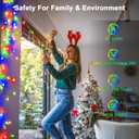 132FT 1332 LED Outdoor Christmas Lights - 296 Ice Drops, 12 Pro Modes with Timer Memory & Brightness, Waterproof Hanging Ice String Light for Holiday Wedding Garden Fence House Decor (Multicolor)