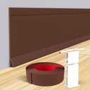 Raycity Rubber Baseboard Trim - 4 Inch x 40 Feet Vinyl Base Cove molding, Peel and Stick Baseboard Self Adhesive Wall Base Molding Trim Floor Baseboard molding Corner Rubber Moulding Trim (Bronze)