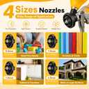 1000W High Power Paint Sprayer - HVLP Electric Spray Paint Gun with 4 Copper Nozzles & 3 Patterns, Large Capacity Power Painter for Furniture, Cabinets, Fence & House Painting Yellow