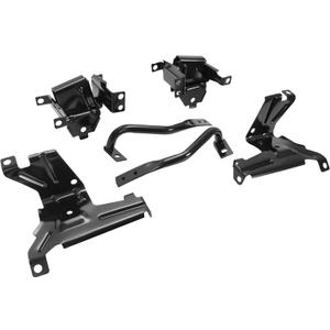 HECASA Front Bumper Bracket Set Compatible with 2007-2013 GMC Sierra 1500 2007-2010 GMC Sierra 2500HD 3500 Powder Coated Black Replacement for 22767057 22767056 22861859 22861858 15901539 15901538