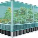 KING BIRD 68" x 36" x 34.6" Raised Garden Bed with Garden Anti-Bird Protection Netting Structure Galvanized Steel Metal Planter Kit Box with 2 Pairs of Gloves Dark Grey