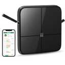 BodyPedia 8-Electrode Smart Scale for Body Weight, Digital Bathroom Weighing Scale Analyzes 43 Metrics (BMI/Muscle/Fat), Body Composition Monitor, Bluetooth Home User Health Equipment Sync Apps, Black 