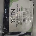 Yiatn No Hook Black Shower Curtain with Snap in Fabric Liner Set - Hotel Style with See Through Mesh Top Window - 71x74 INCH