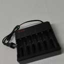 6 Bay 18650 Battery Charger Universal Wall Charger for 3.7v Lithium Rechargeable Batteries Compatible 18650 26650 14500 16340(RCR123) 10440 17670 18490 17500 Lithium Battery Charger (DC Charger)
