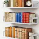 Harwaya White Wall Bookshelf for Kids Room, Small Floating Book Shelf for Teen Girls Boys Bedroom, 8 Inch Deep Wall Mounted Bookshelves for Office Living Room Bathroom Decor (3Pack)