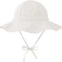 Zando Baby Sun Hat UPF 50+ Toddler Sun Protection Bucket Hats for Boys Girls Infant Wide Brim Beach Hat Baby Bucket Hat 0-4T (6-12 Months, Beige)
