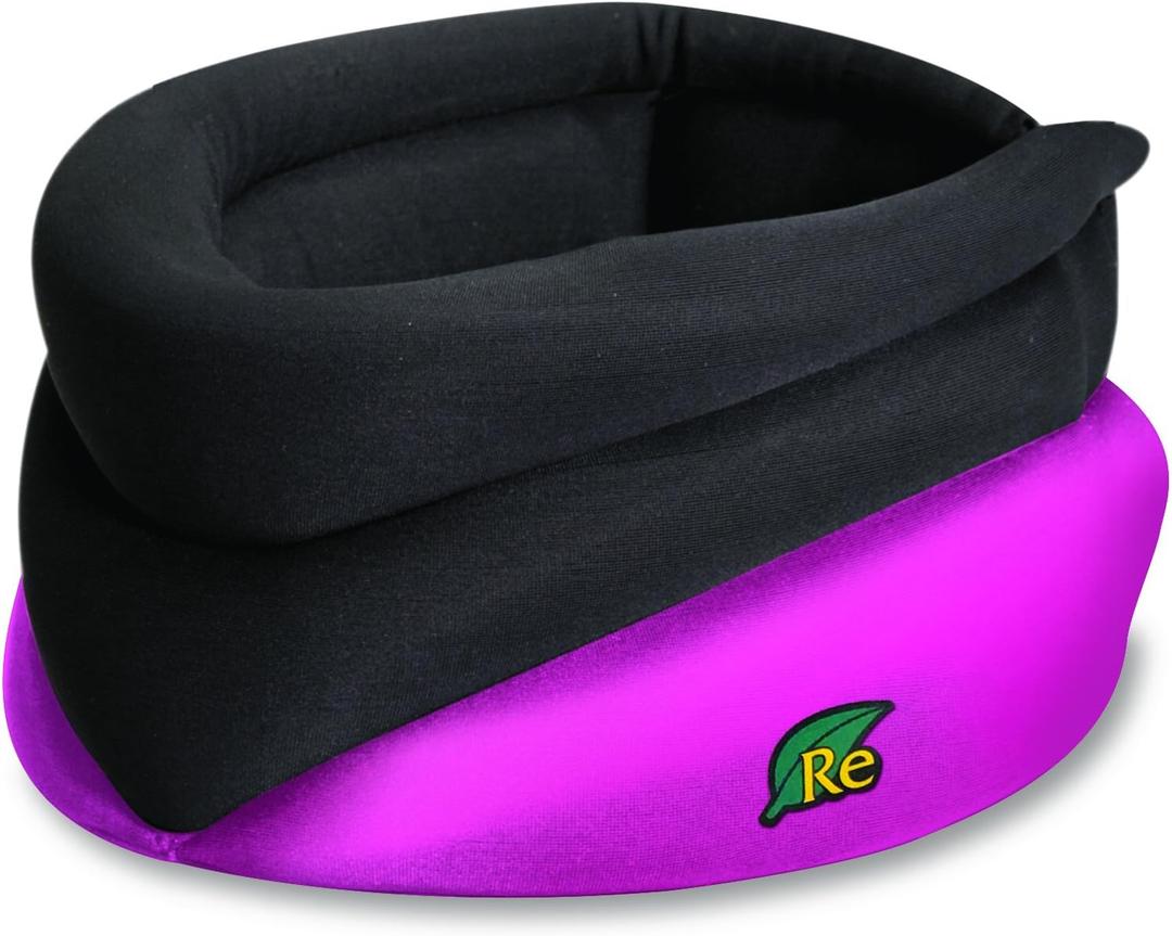 Caldera Releaf Neck Rest  Soft Neck Brace for Neck Pain and Support, Comfortable Neck Brace for Sleeping, Cervical Collar Neck Support Brace for Travel, Reading & Relaxation - Large, Fuchsia