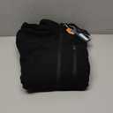 Men's Fleece Jacket Full Zip Lightweight Outerwear Jackets Multi-Pockets Soft Warm Winter Coats for Hiking Travel (X-Large, Black)