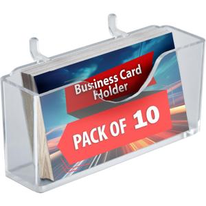 Azar Displays 252008 Business Card Holder for Pegboard/Slatwall (10 Pack)